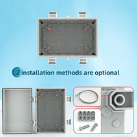 Boîtier de distribution électrique étanche IP67 en ABS PC Fameto M1 - Boîtier extérieur à charnières 110V avec câble d'alimentation à verrouillage multi-facteurs