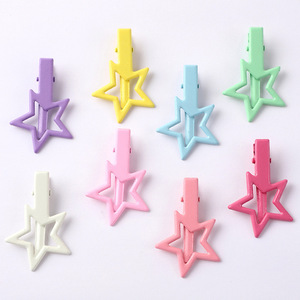 กิ๊บติดผมโลหะรูปดาว 10 ซม. กิ๊บปากเป็ด สีลูกกวาด ใช้ได้ทุกวัน เครื่องประดับศีรษะสำหรับทุกเพศ - Product Image 3