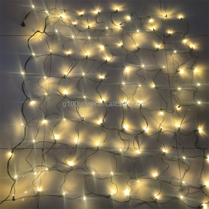 Thương mại cấp giáng sinh 5 mét 4 'x 6' ấm trắng LED <span class=keywords><strong>Net</strong></span> đèn 100ct dây màu xanh lá cây - Product Image 3