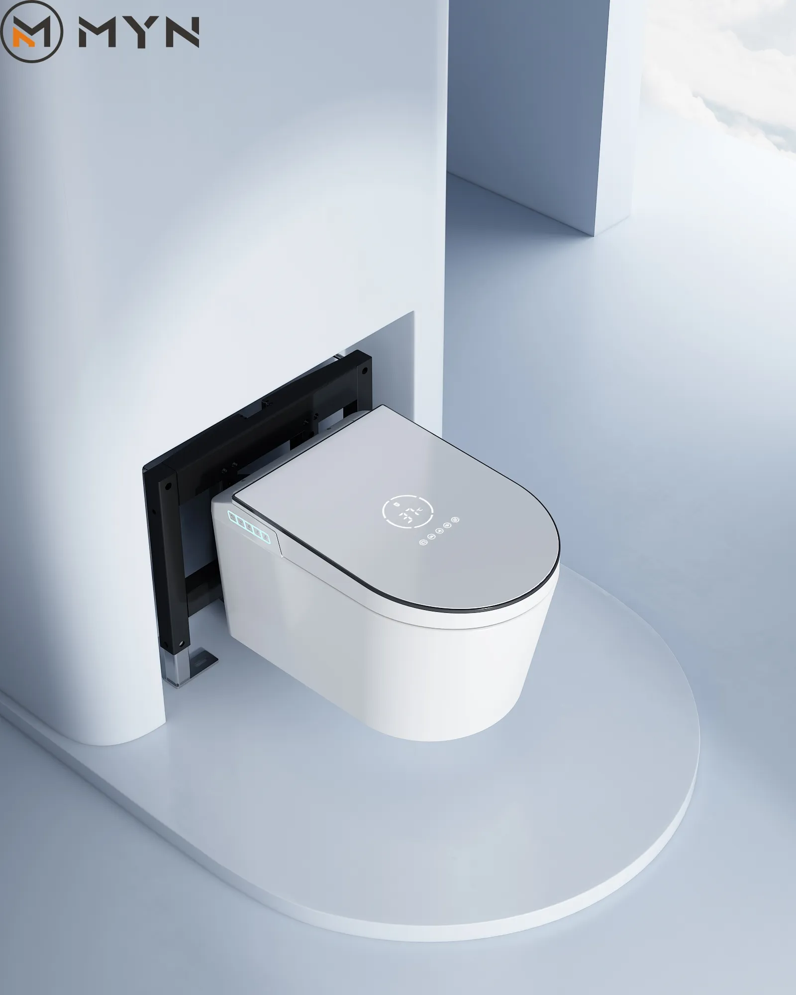 2024 High-End Witte Muur Opgehangen Hangen Keramische Slimme Elektrische Intelligente Toilette Wc Automatische Badkamer Muur Gemonteerd Toilet