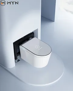 2024 haut de gamme blanc mur suspendu accrocher en céramique intelligent électrique intelligent toilette wc automatique salle de bain mural toilette