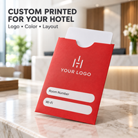 Großhandel Benutzerdefinierte Logo-Hotel-Schlüsselkartenhalter Visitenkartenhüllen Beschichtetes Papier Folienlaminierte Zweifach-Umschläge Informationsmaterial