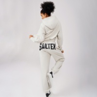 Ensemble de survêtement en molleton de coton unisexe avec logo personnalisé, pantalon de survêtement et sweat-shirt à capuche, ensemble deux pièces, vêtements pour femmes
