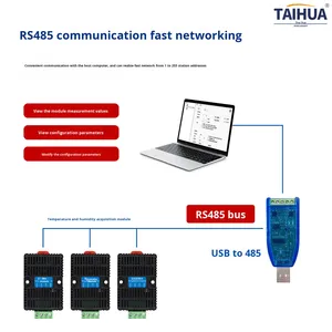 Модуль измерения температуры и влажности, передатчик RS485, промышленный класс, крепление на DIN-рейку, высокоточный измеритель Taihua TD-3301TH, Китай - Product Image 5