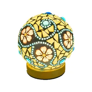 Arts & Craft Kit For Kids Mosaic Night light DIY Lamp Stained Glass Kit With Glue