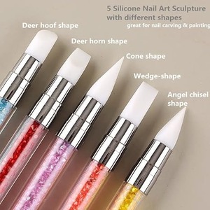 Nail Art Double-Ended Silicone Drilling Pen Multi-Color Drilling <b>Rod</b> Silicone Pick-Up Pen Drilling Embossing Pen - Product Image 3