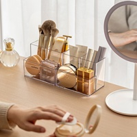 Boîte de rangement pour miroir LANZYLO modèle 72503, boîte de rangement pour rouge à lèvres, maquillage, soins de la peau, poudre, organisateur de poudres, matériau PET transparent
