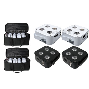 Set di 8 Luci <span class=keywords><strong>Par</strong></span> LED IR4 Mini con Borse, <span class=keywords><strong>4</strong></span>*12W, Wireless DMX, per DJ, Matrimoni, Discoteche, Eventi - Product Image 1