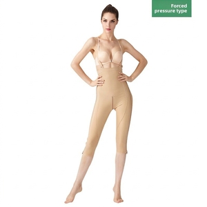 High-waisted Woven Bodysuit Shapewear Firm Control For Post-operative Recovery Abdominalliposuction Brazilian Butt Lift Surgery