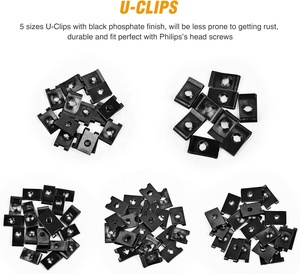 170件汽车u形夹和螺丝分类套件9种不同尺寸的汽车夹 - Product Image 4