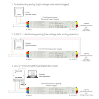 Fuente de Alimentación LED HUARON HRJS IP20 24V 60W-350W con Atenuación Dali, 90-99% de Eficiencia, Conmutación AC-DC, Canal Único, Interior/Comercial