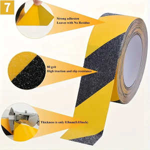 GY Foshan Factory's 2 \ "Cinta antideslizante para escaleras al aire libre Impermeable Amarillo Negro Muestra gratis Cinta de advertencia - Product Image 1