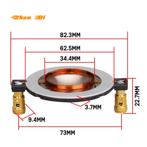 8ohm Horn Super Tweeter <strong>Diaphragm</strong> 72.2mm Voice Coil 12V <strong>Car</strong> Audio Replacement 1 Year Warranty Titanium - Product Image 4