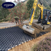 Géocell en HDPE vert haute résistance 100 mm/150 mm/300 mm pour grille de pavage avec conception de modèle 3D, léger et écologique