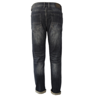 Jean slim vintage pour homme, coupe droite taille mi-haute, style Old Money, en denim américain bleu délavé à faible élasticité