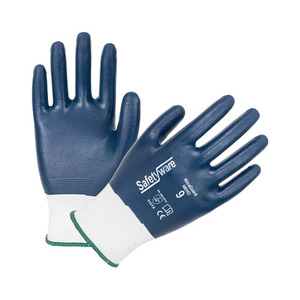 Revestimiento de revestimiento de poliéster de 13G con nitrilo completo, resistente al agua, resistente al aceite, guantes seguros para el trabajo, EN388, guantes de jardín y equipo de protección - Product Image 4