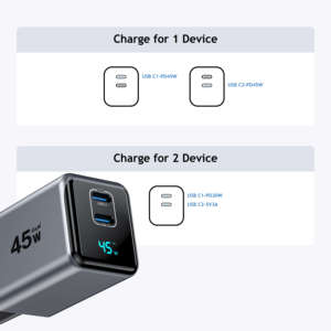 <span class=keywords><strong>Cargador</strong></span> de Teléfono KYT 45W con Pantalla Inteligente Ai, Adaptador de Corriente Rápida <span class=keywords><strong>Tipo</strong></span> <span class=keywords><strong>C</strong></span> para <span class=keywords><strong>Samsung</strong></span> - Product Image 5