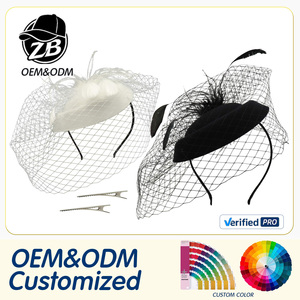 Custom <strong>Fascinators</strong> for Women Headband Kentucky Derby Hats Cocktail Flower Feathers Headwear Hair Clip <strong>Fascinator</strong> Hat for Wedding - Product Image 2