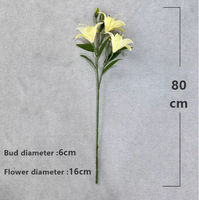 Fleurs artificielles Anthurium blanches à 3 têtes, aspect naturel, faites à la main, de haute qualité, pour la décoration de la maison le jour du poisson d'avril