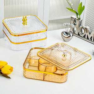 Entrée De Luxe Haut De Gamme Assiette De Fruits Ménage Salon Table Basse 2023 Nouvelles Collations Melon Bonbons Noix Séchés Bonbons Boîte De Rangement - Product Image 4