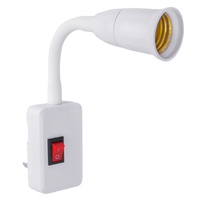 Douille de lampe universelle E27 ABS avec interrupteur, adaptateur d'extension flexible, prise EU/US/UK 100-240V