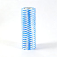 Wiederverwendbare Spunlace-Vliesstoff-Reinigungstuchrolle, Wellenmuster Waschbare Küchentücher, Fusselfrei Hochabsorbierend Individuelle Anpassung Möglich