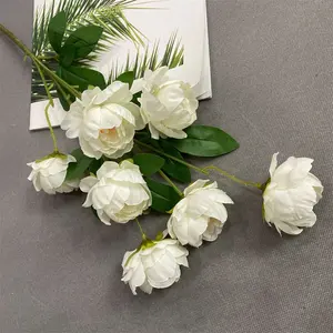 New fashional style 7 heads silk peony artificial flowers small size artificial peony wedding living room photography decoration