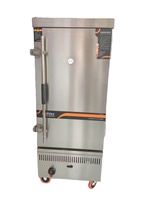 Armoire à riz industrielle en acier inoxydable à vapeur et gaz avec contrôle de la minuterie, machine à cuire le riz à gaz, équipement de cuisine pour restaurant