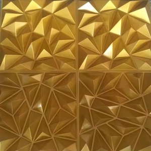 Çin üreticileri en çok satan lüks altın su geçirmez ve kalıp dayanıklı kapalı ve açık dekoratif Pvc 3D duvar panelleri - Product Image 1