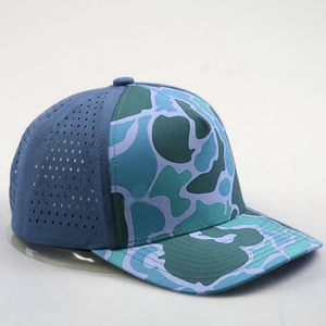 หมวกเบสบอล 5 แผง ลายพรางพิมพ์ลายตามสั่ง OEM กันน้ำ ปัก 3 มิติ โลโก้ PVC/ยาง  แบบมีรูระบายอากาศ เหมาะสำหรับกีฬากอล์ฟ - Product Image 2