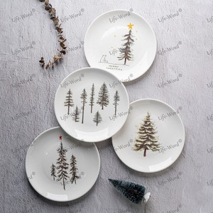 <span class=keywords><strong>2025</strong></span> nóng bán thân thiện với môi 8 inch cổ điển gốm tấm trắng giáng sinh theo chủ đề mô hình sứ cho đồ ăn Bộ đồ ăn - Product Image 2