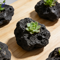 Pierres volcaniques naturelles rouges et noires pouvant être mélangées, utilisées pour le traitement de l'eau dans le jardinage et l'aménagement aquatique des aquariums