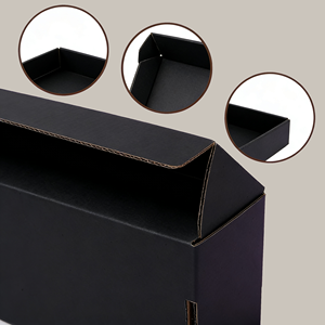 Boîte d'expédition en carton ondulé écologique de luxe KAKA avec logo personnalisé, couleur brun foncé, pour vêtements de boutique et cadeaux - Product Image 4