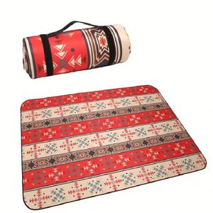 Tapis de camping multi-design en tissu durable avec sangle noire pour la plage, la randonnée, les voyages, les pique-niques en famille, avec sac de transport - Product Image 2
