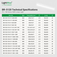 Suspension linéaire moderne connectable en aluminium 1,2 m 40W/50W LED, luminaire de magasin et de bureau, intensité réglable, IP20, garantie 3 ans