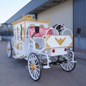 Voiture électrique de tourisme fermée avec intérieur rouge pour les événements de célébration des fêtes - Product Image 1