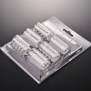 6pc/set Alat Bantu Tunda Ejakulasi Pria Mainan Seks Produk Toko Dewasa Alat Masturbasi Pria Cincin Penis Sarung Penis Set - Product Image 1
