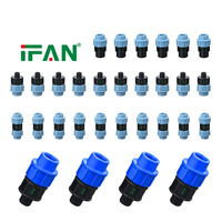 IFAN Raccords de tuyauterie HDPE de haute qualité, échantillon gratuit, personnalisés, 20-110MM, coudes et tés à douille femelle, raccords à compression HDPE PP