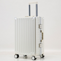 Valise cabine légère en aluminium pour PC, à 4 roues pivotantes, résistante à l'eau, avec serrure TSA, coque rigide sans fermeture éclair, couleur personnalisable