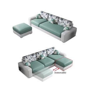 Sofá de Tela Más Vendido, Sofá Pequeño y Económico para Sala de Estar, Moderno Sofá en Forma de L, Juego de Muebles de 3 y 4 Plazas, Diseño Simple para el Hogar - Product Image 6