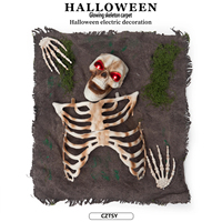 Nouveau produit Halloween 2026 : Tapis Crâne Lumineux pour Décoration de Fête Thème Horreur et Palpitant, Idéal pour Cour et Jardin