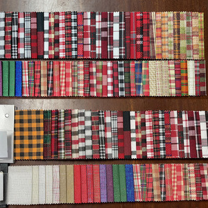 Cinta de tela a cuadros con alambre, cinta de lino sintético a cuadros, cinta de tela a cuadros negra, roja y blanca para envolver regalos de Navidad - Product Image 4