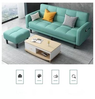 Sofá Seccional Elegante para Sala de Estar, Juego de Muebles de Dos Plazas, Tela Moderna, Sofá Cama de Bajo Precio para Hospital, Escuela y Hogar