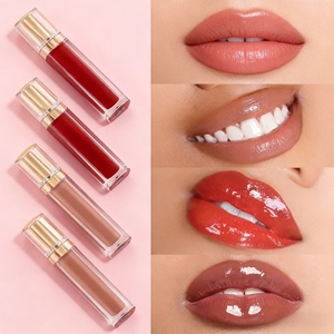 Gloss à lèvres liquide végétalien personnalisé de luxe, marque privée, en gros, minéral, brillant, nude, pailleté, transparent, longue tenue - Product Image 2