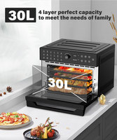 Four à Air Chaud Multifonction Écran Tactile + Commande Rotative 18-en-1 30L Économe en Énergie Compatible Lave-Vaisselle Usage Domestique