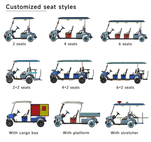Carrito de Golf Eléctrico de 4 Plazas, Color Personalizado, 48V 150AH, Motor de 4KW, Fabricación China 2026, para Comunidades y <span class=keywords><strong>Campus</strong></span> - Product Image 3