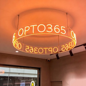 Letrero de Neón Redondo de Techo de 12V con Diseño Gratuito, Letrero de Neón <span class=keywords><strong>LED</strong></span> de Acrílico en Forma de Arco para Decoración de Tiendas - Product Image 4