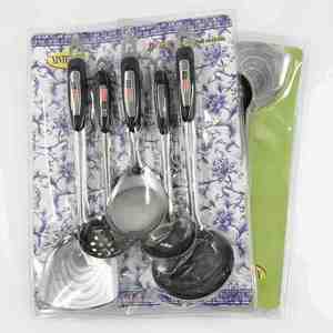 Juego de 5 Utensilios de Cocina Flexibles Antiadherentes de Plástico, Utensilios de Cocina, Espátula, Cuchara para Sopa, Espátula para Freír, Cuchara Ranurada - Product Image 5