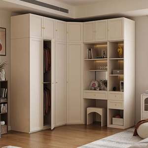 Armario de madera de lujo personalizado con puerta de cristal para almacenamiento de muebles de dormitorio moderno - Product Image 4