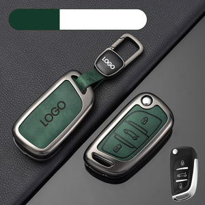 DM Pièces de rechange et accessoires pour voitures en alliage de zinc en cuir en bois pour <span class=keywords><strong>Peugeot</strong></span> Couverture de clé de voiture 508L 4008 408X 308 3008 5008 2008 - Product Image 4